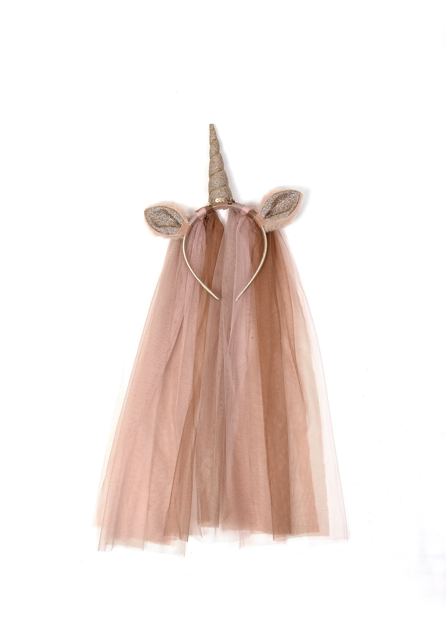 Bandolete de unicórnio de disfarce para criança cor-de-rosa com purpurinas e glitter.