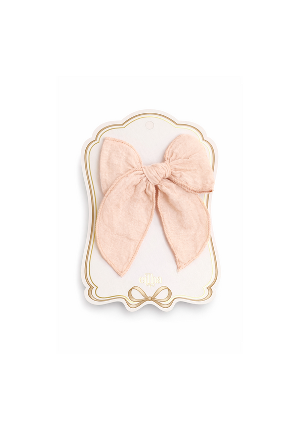 New Fable Bow Clip - Soft Blush