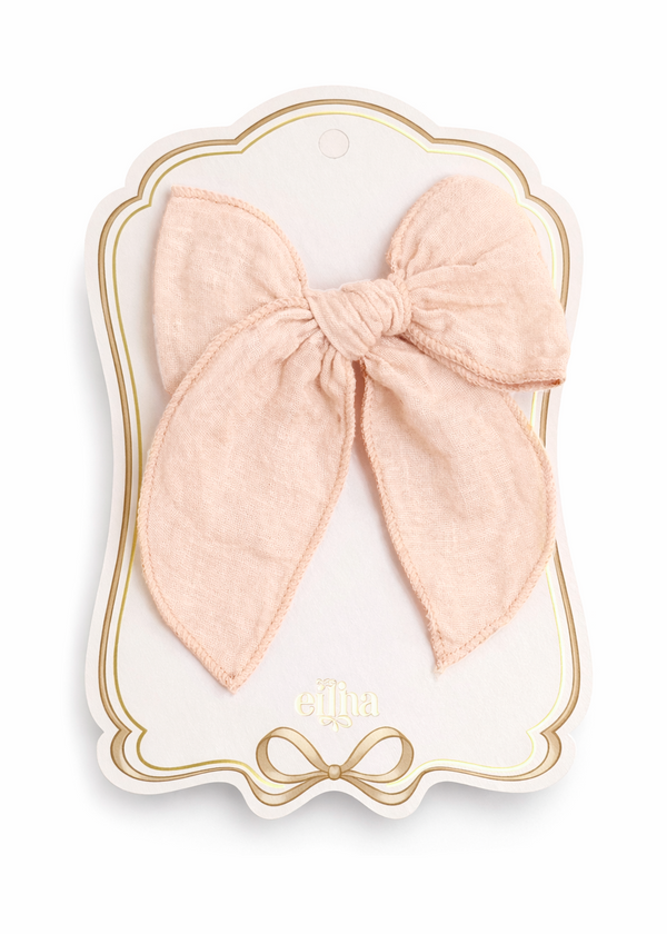 New Fable Bow Clip - Soft Blush